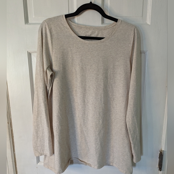 J. Jill Tops - Pure Jill L soft cotton L/S Oatmeal
